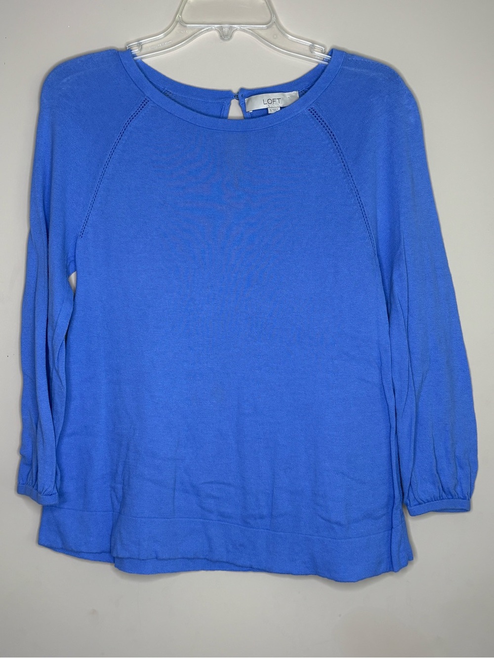 LOFT Cobalt Blue Lightweight Long-Sleeve Knit Top